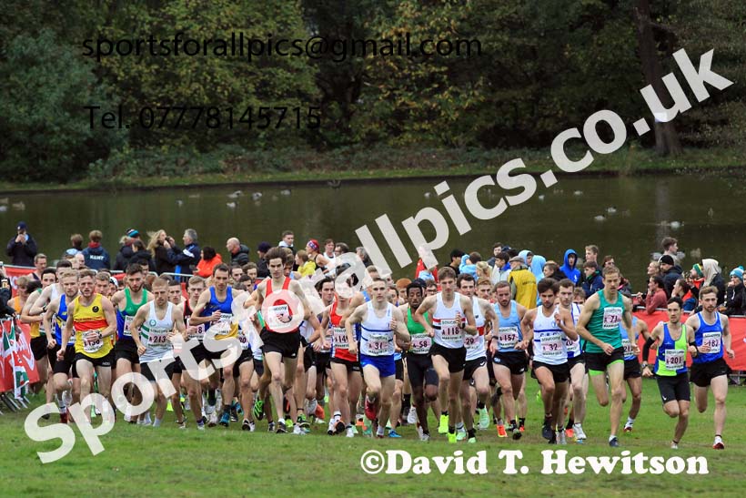 Senior Men, 2022 National Cross Country Relays, Berry Hill Park, Mansfield.  Photo: David T. Hewitson/Sports for All Pics